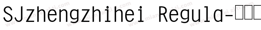 SJzhengzhihei Regula字体转换